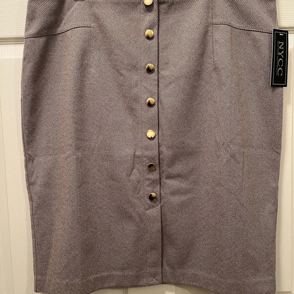 NWT NYC Gray Knee-Length Pencil Skirt for Work
